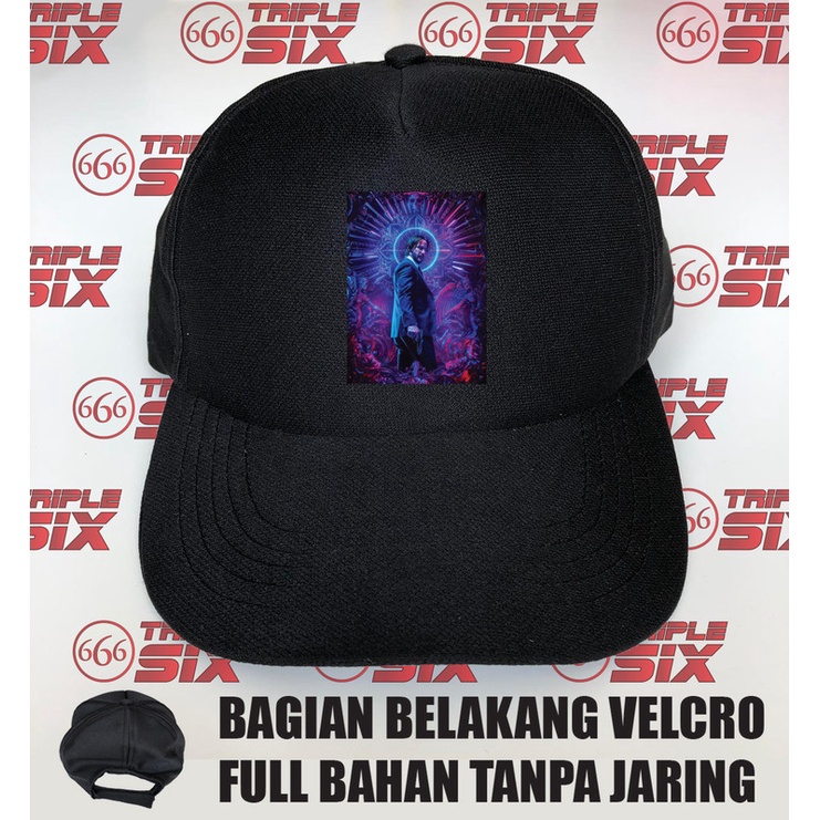 Topi Baseball Velcro John Wick Poster 3D