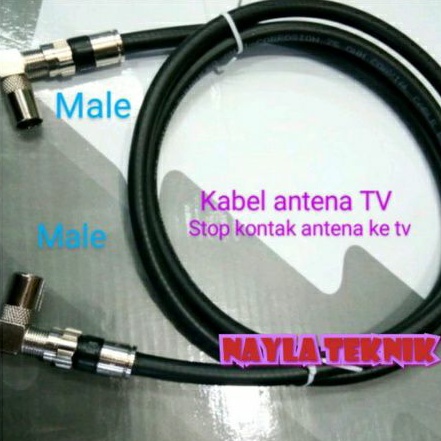 KABEL ANTENA  RG6 DENGAN KONEKTOR  PRESS plus JACK TV MALE TO MALE