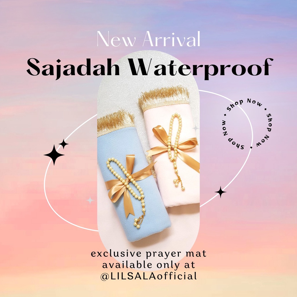 [FL] Sajadah Waterproof Wangi Polos Lembut Halus Free Tasbih Mutiara 33 Kado Pernikahan Hampers Lebaran / Hampers Ramadhan