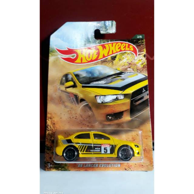 Hot Wheels Mitsubishi Lancer Evolution kuning