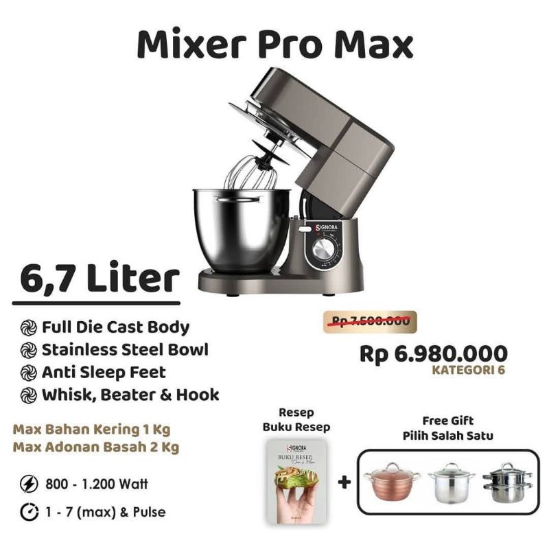 Mixer Pro Max Signora BONUS HADIAH LANGSUNG
