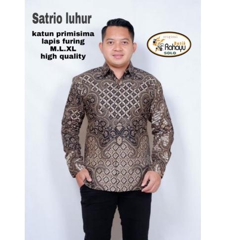 Terbagus.. TERBARU BATIK UNGU LILAC Batik Pria Lengan Panjang Reguler Fit Keris Modern Premium Baju 