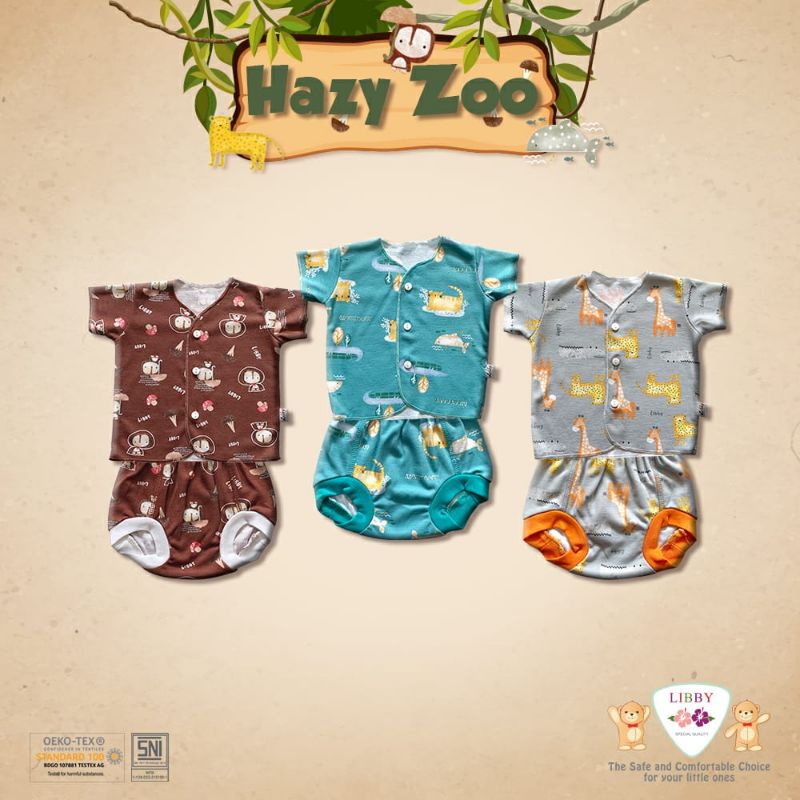 3 pcs Libby Stelan  Pendek 0-3/3-6 m