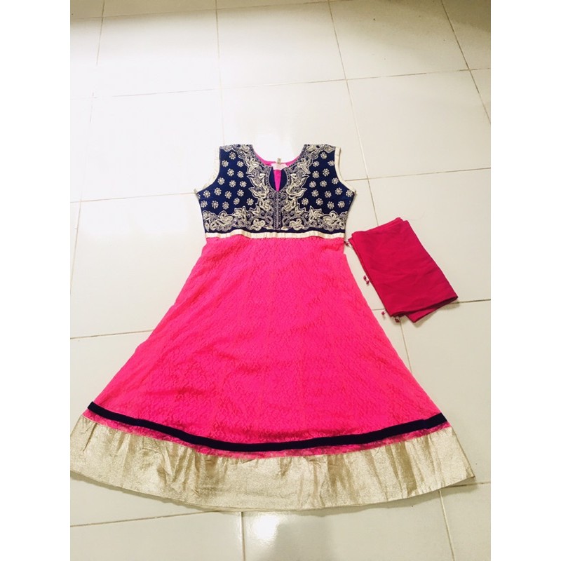 Anarkali pink gold cetar