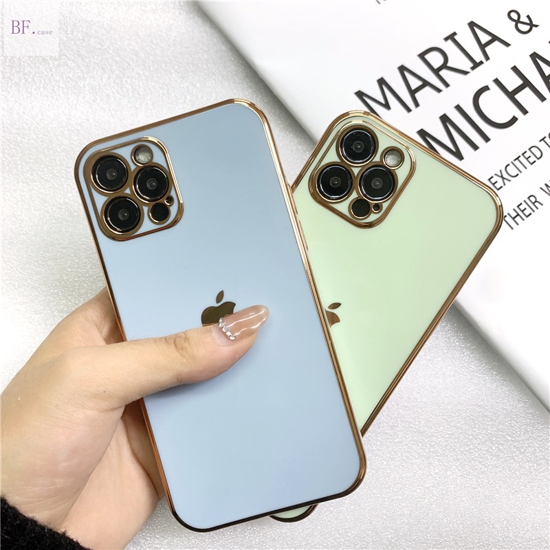 Soft Case Silikon Electroplating 6d Cover Iphone 11 12 13 Pro Max X Xr Xsmax 6 7 8 Plus 11promax