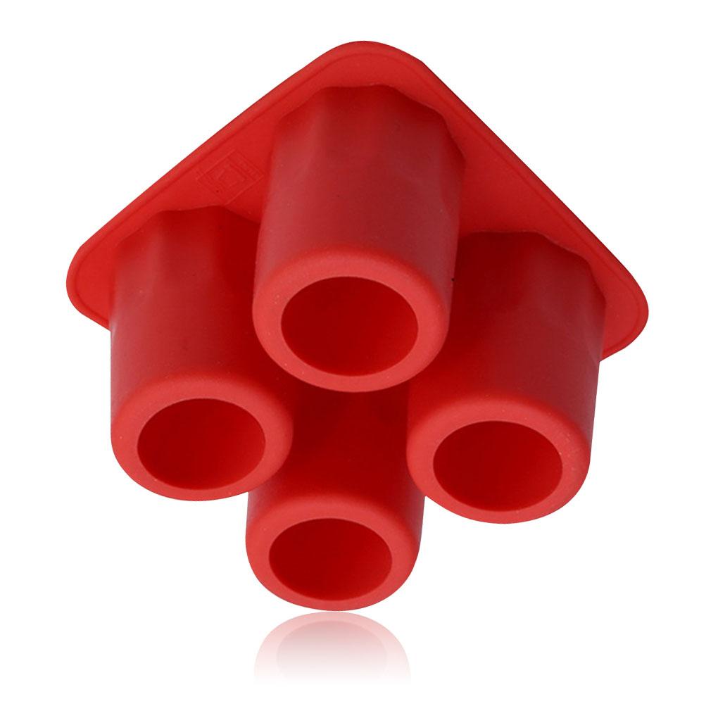 Cetakan Es 4-rongga Silikon Ice Cube Tray 4-rongga Silicone Portable Flexible Mold Cup Peralatan Dapur Bakeware