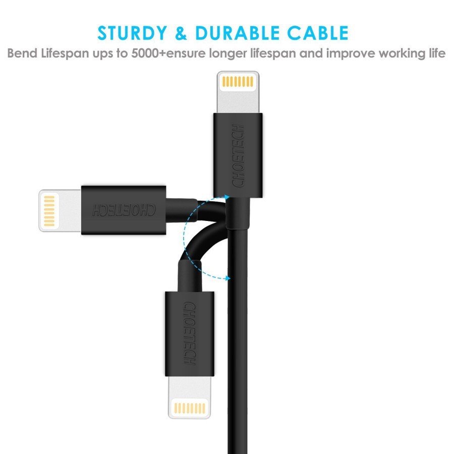 Usb to lightning 1.8m cable choetech Charge-Sync data 2.4a fot iphone-ipad-ipod ip0027