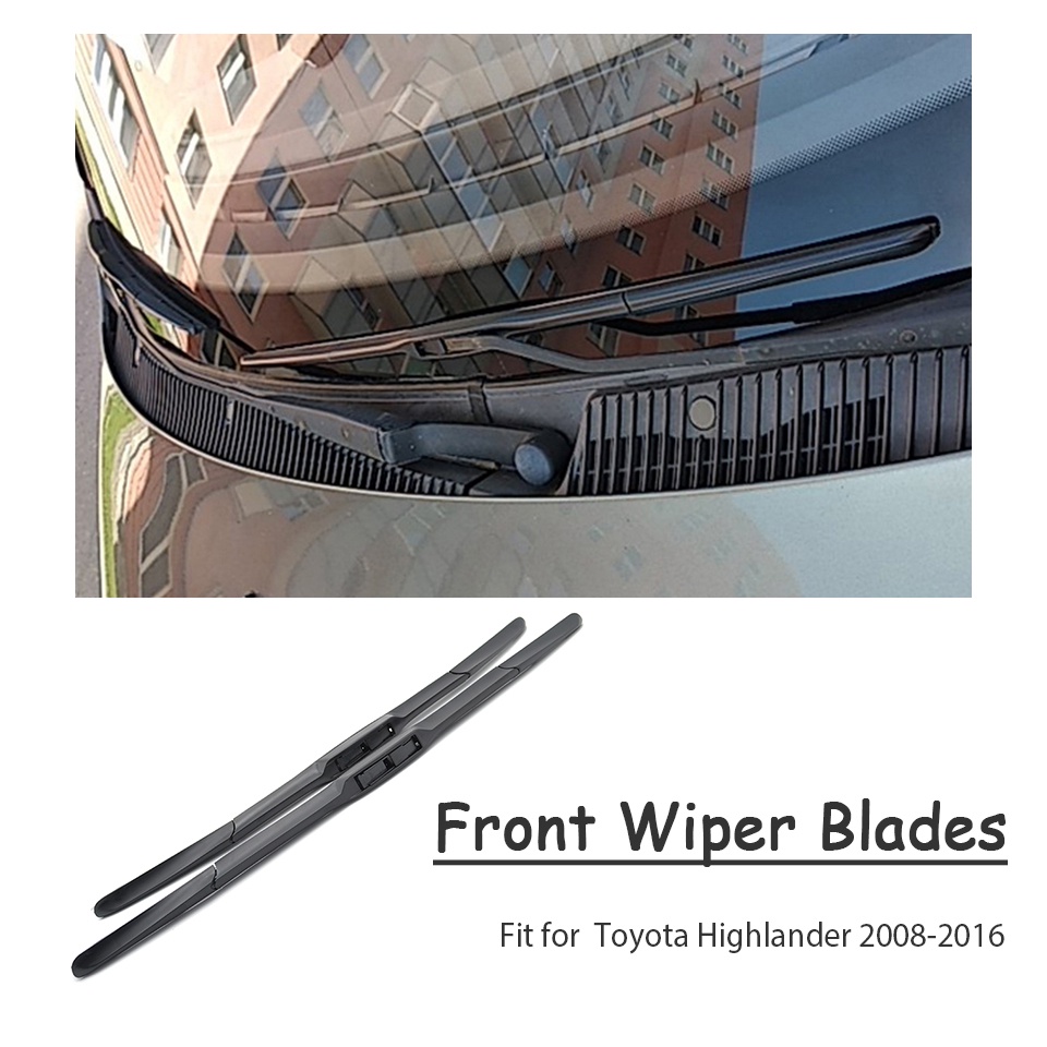 1 Set Karet Wiper Kaca Depan Mobil Untuk Toyota Highlander 2016 2015 2014 2013-2000