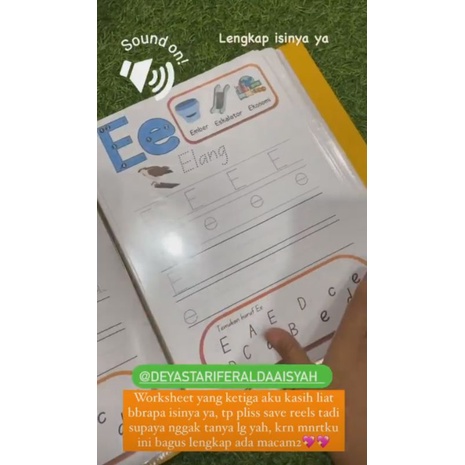 WORKSHEET ALPHABET/ PRESCHOOL/WORKSHEET EDUKATIF/WIPE CLEAN/STIMULASI ANAK