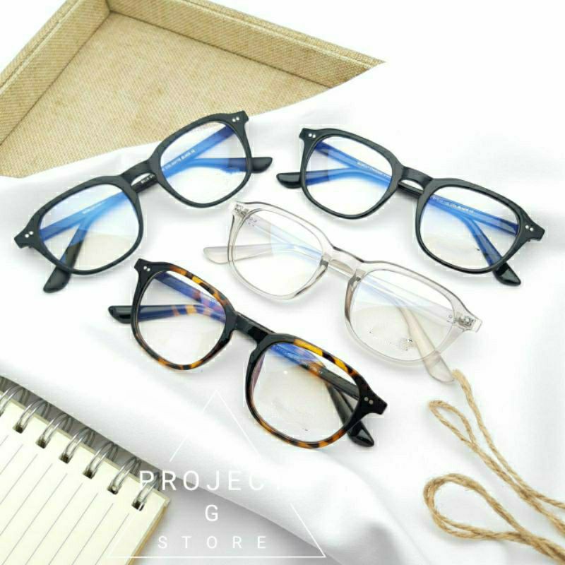 Frame Kacamata Mct  Lensa Netral & Minus Photocromic Pria & Wanita