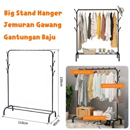 Rak Gawang Baju dari Besi / Big Stand Hanger SHENAR