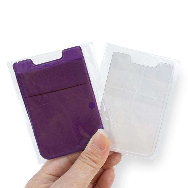 Sticky Card Holder/ Card Holder HP Tempel/ Dompet Kartu/ Tempat Kartu HP (Bahan Kain Elastis)