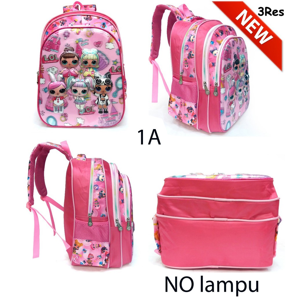 PROMO ANAK SEKOLAH CUCI GUDANG Tas Ransel SD Anak Perempuan Cantik 5D Timbul Hologram Import LAMPU DAN NO LAMPU
