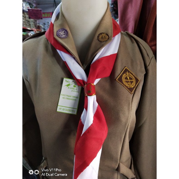 PROMO Seragam Sekolah Baju Pramuka Panjang Perempuan SMA/Pembina/Guru Kain Laricci