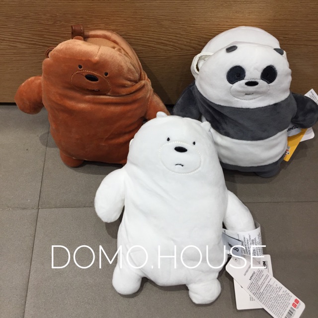 MINISO WE BARE BEAR PLUSH CROSSBODY BAG /  TAS SELEMPANG WE BARE BEAR