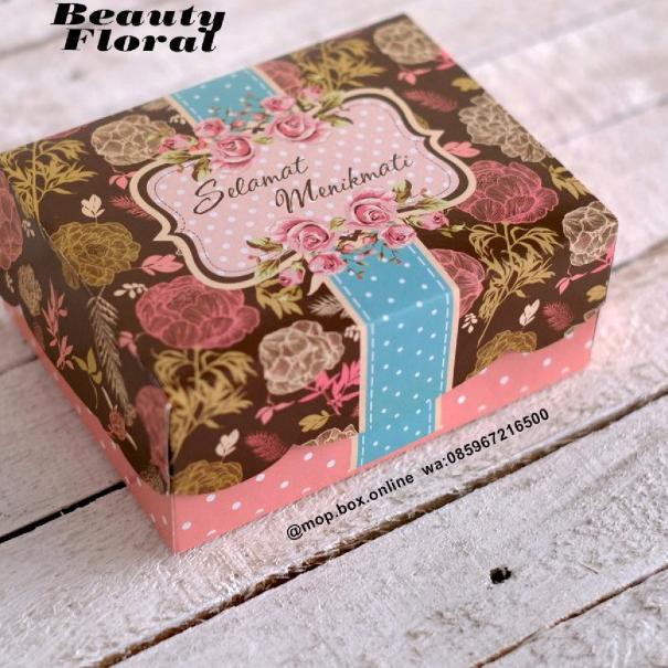 

➽ Dus Roti Kotak Kue Cantik R5k Beauty FLORAL Kotak 15x12 Box Jajan ☑