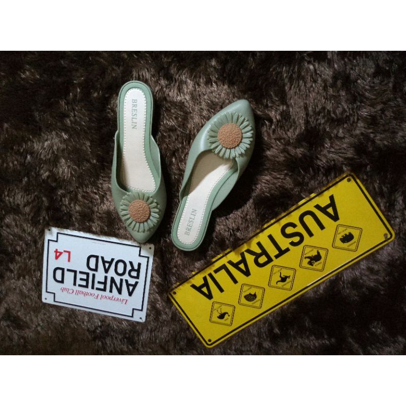 sepatu hak tahu slop wanita karet selop