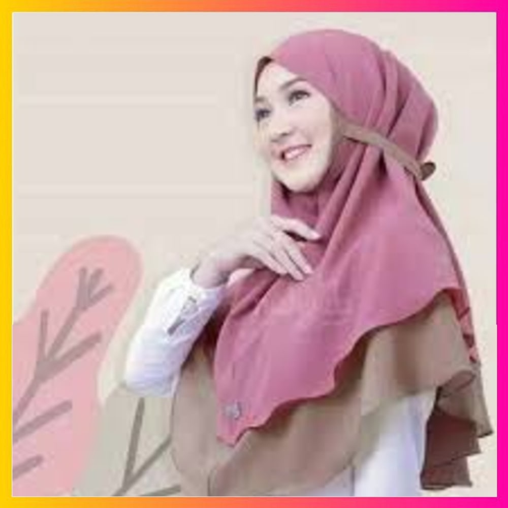 Efnora - BERGO ZAKIA MARYAM 2 LAYER - jilbab bolak balik dua lapis kerudung zakiya