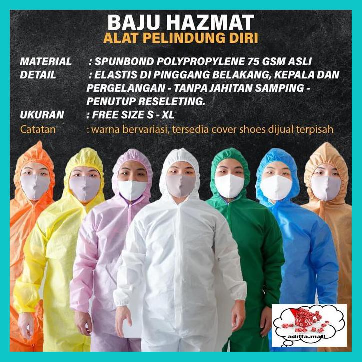 

T7Rhyr6- Baju Apd Hazmat Bahan Spunbond 65Gsm/75Gsm/100Gsm Ready Stock! - Putih 75 Gsm T6Ey7T6-