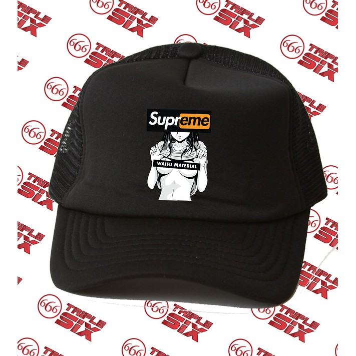 Topi Trucker red box Waifu Material Anime