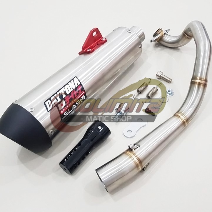 Knalpot Racing Daytona Slash GP Taper FREE DB Killer Honda PCX 150 Lokal