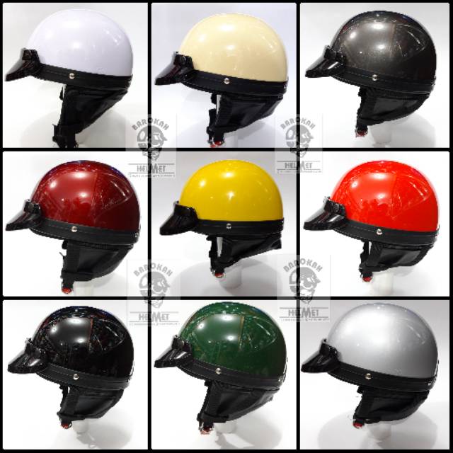 Helm chip cetok retro polos murah