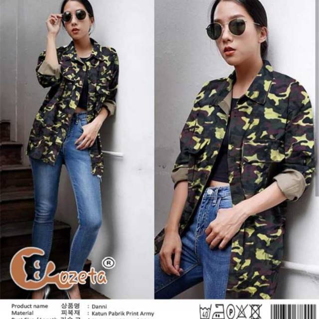 Kemeja wanita / kemeja TNI / kemeja loreng hijau / baju tentara / hem wanita / kemeja cewek / kemeja