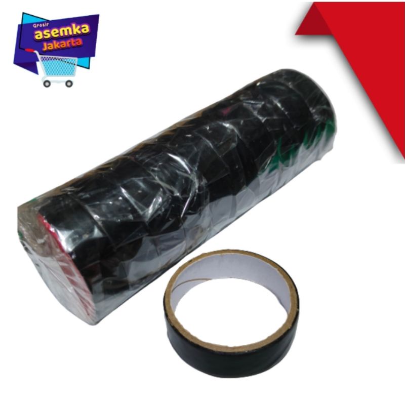 Solatip Kabel isolasi Hitam kecil 10pcs roll Merek Random grosir