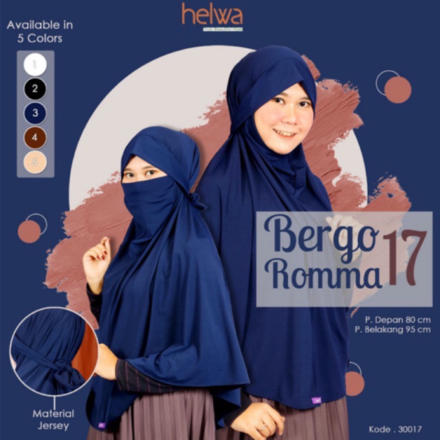 (PROMO SERBA 5ribu)BERGO NIQAB JUMBO /ROMMA 17 ori by ansania