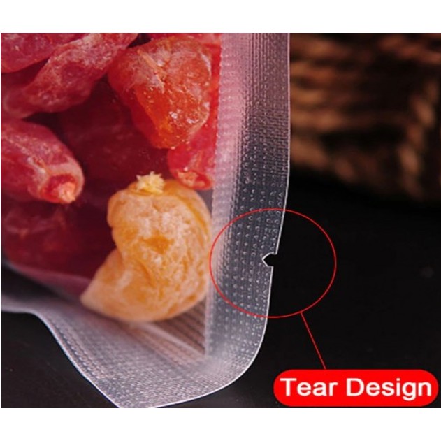 PVM-005 15x20 15cm x 20cm Plastik Emboss Vacum Makanan / Vacuum food Sealer Plastic Bag Embosed