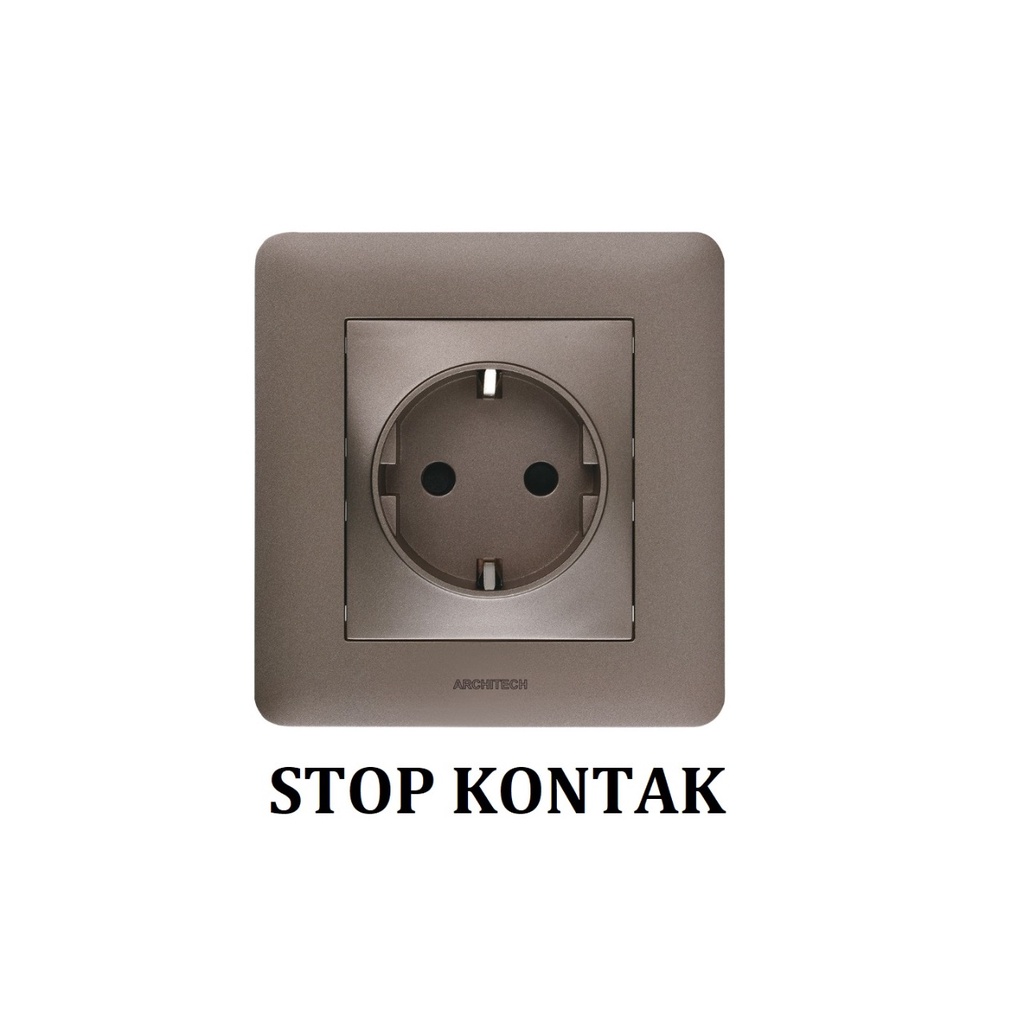 STOP KONTAK ARCHITECH INFINITY BROWN COKLAT