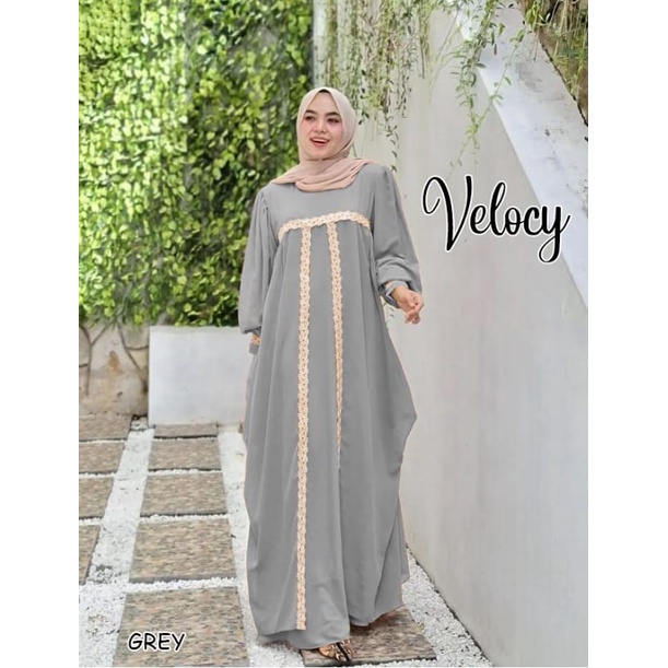 VELOCY gamis pesta mewah gaun walimatul bridemaid seragam lebaran casual gamis