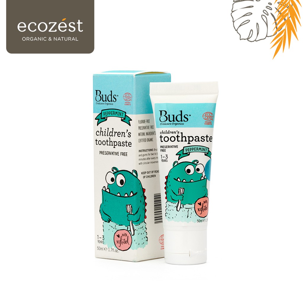 BUDS Organic - Toothpaste Fluoride Peppermint