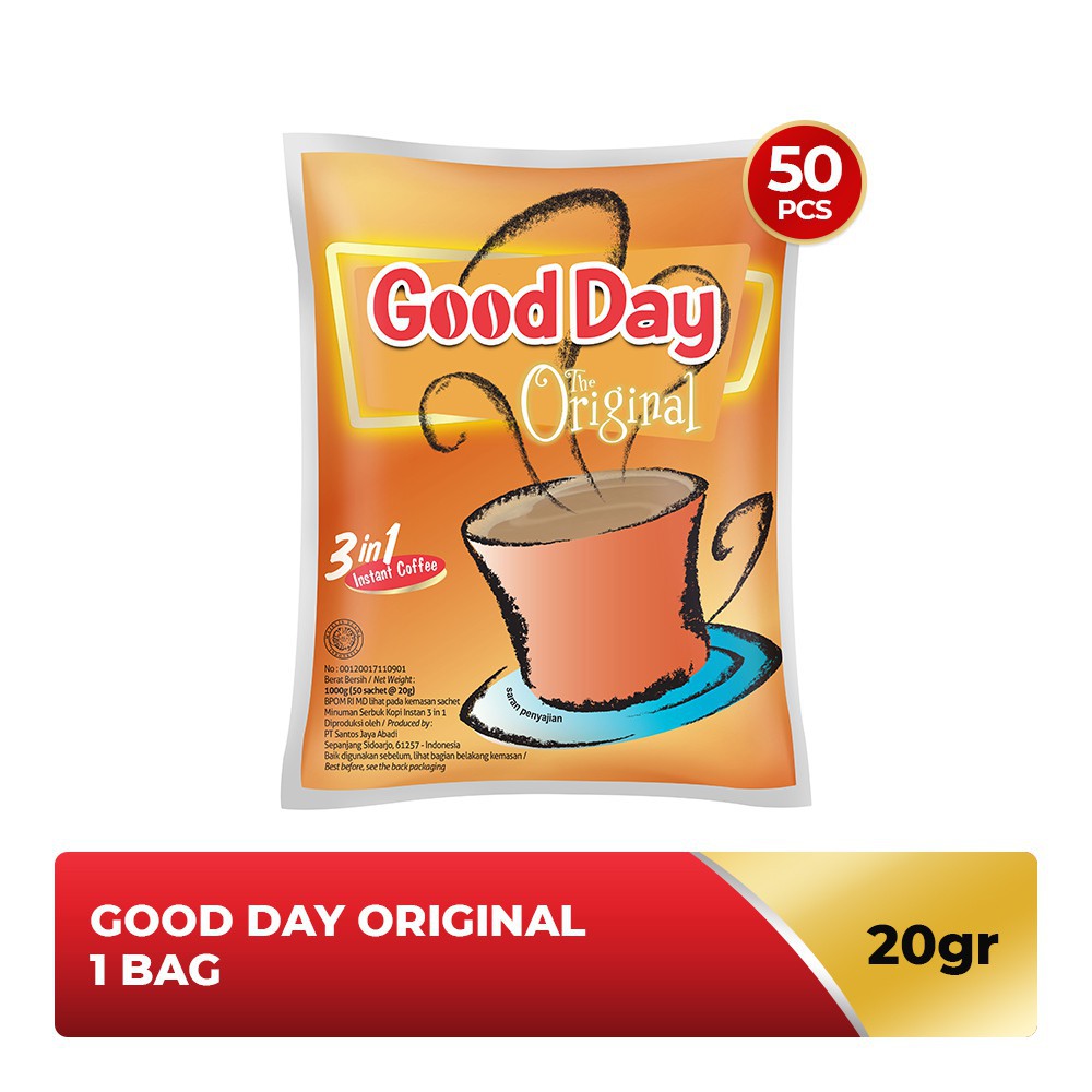 

Good Day Original (Isi 50 Sachet x 20 Gram)