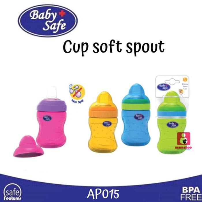 BABY SAFE - SILICONE SPOUT CUP 125 ML 6+ AP015 / ANTI TUMPAH / BOTOL MINUM  ANAK BAYI