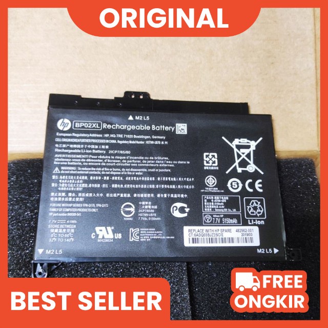 Original Baterai HP Pavilion 15 15-AU010WM 15-AU018WM BP02XL