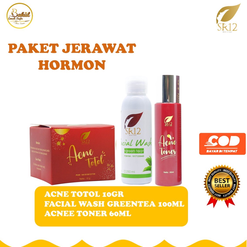 Paket cantik jerawat hormon SR12 Herbal Skincare /Mengatasi permasalahan jerawat