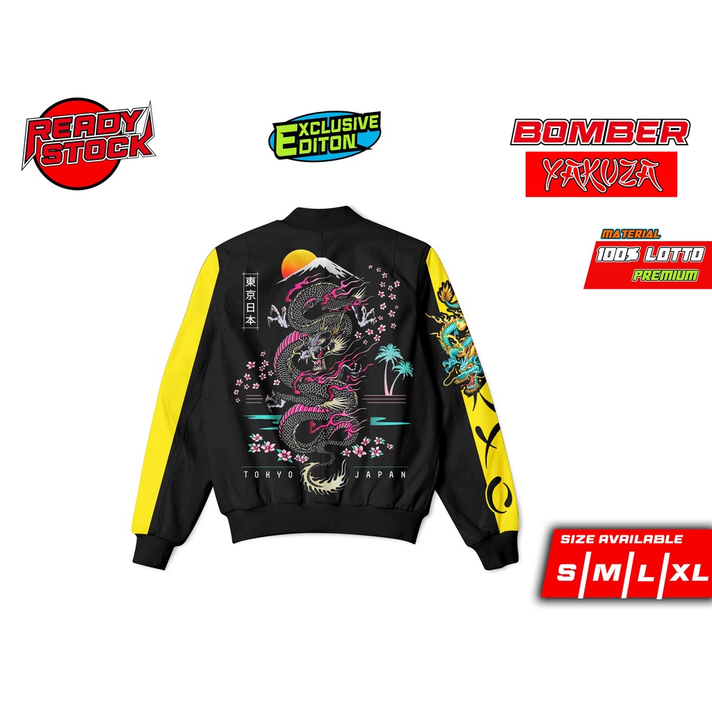 JAKET BOMBER RACING PRO X YAKUZA GOLD DRAGON