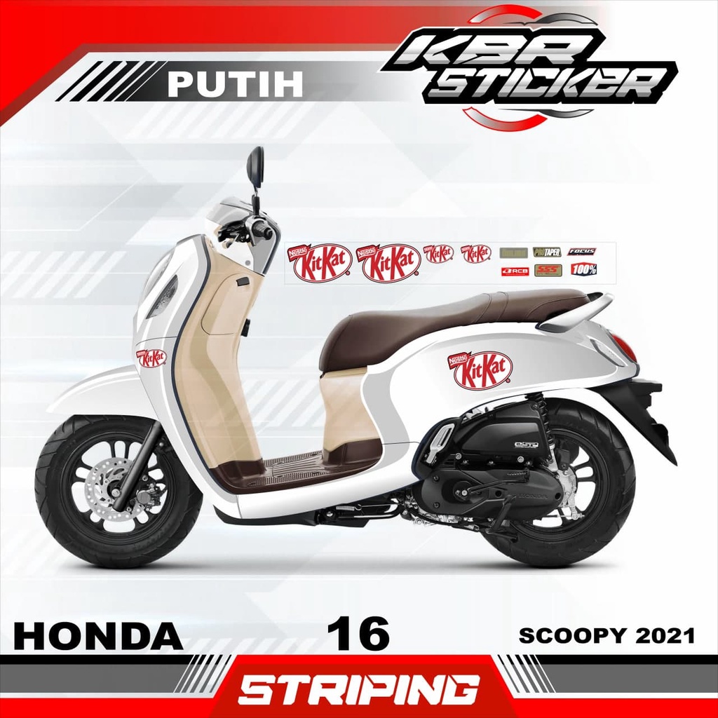 SCOOPY 2021 stiker motor striping SCOOPY 2021 motor honda motor sticker variasi Racing 16