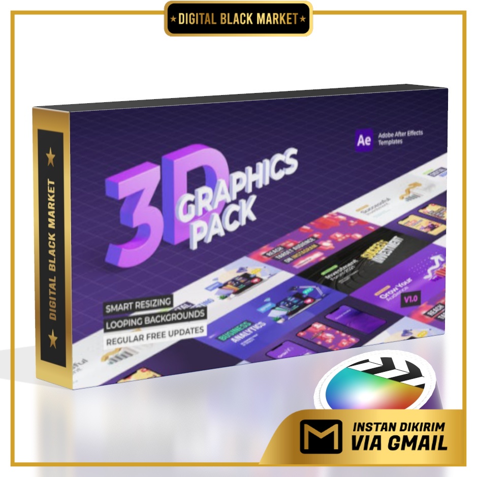 Fcpx &amp; Apple Motion 3d Graphics Pack 28796086