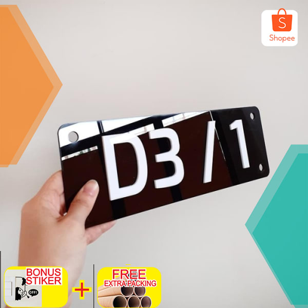 

Nomor Rumah Acrylic Timbul 30x10cm Keren