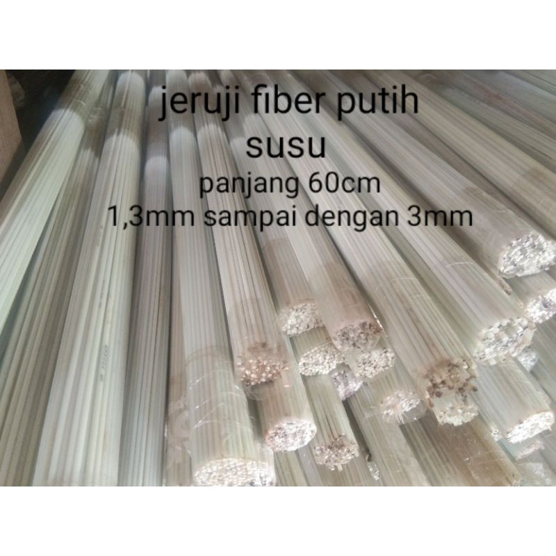 jeruji fiber putih susu panjang 60cm termurah