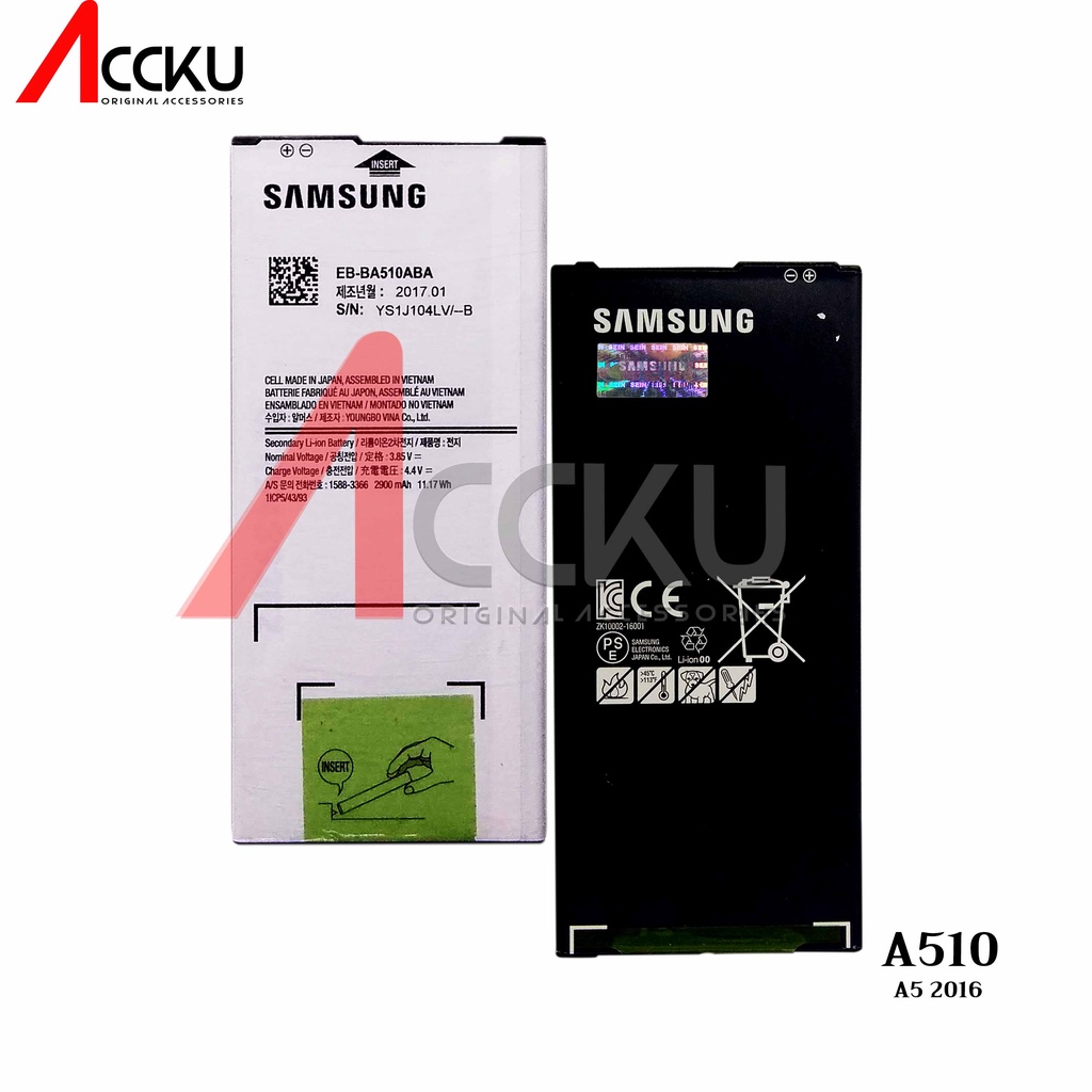 BATTERY SAMSUNG GALAXY A5 2016 BATERAI SAMSUNG GALAXY A510 EB-BA510ABA ORIGINAL