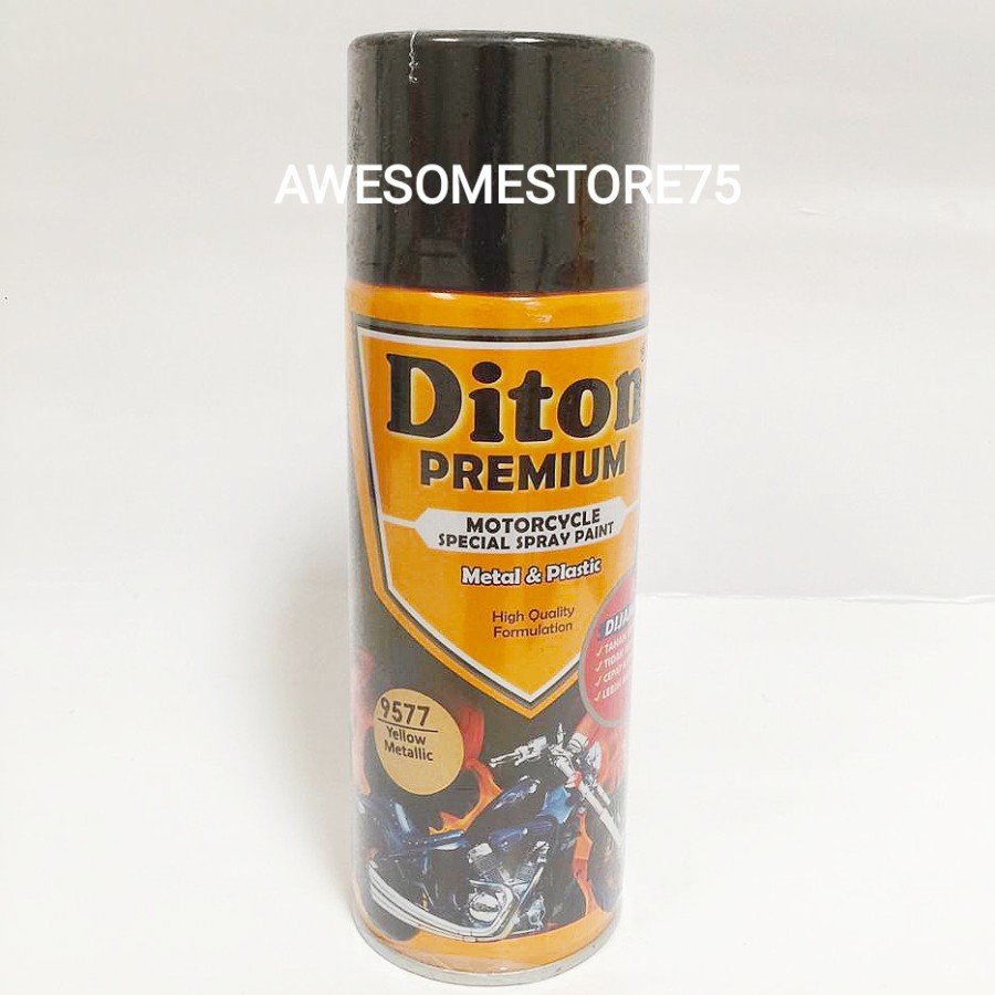 DITON PREMIUM 9577 YELLOW METALLIC Kuning Metalik Cat Semprot Pilox Py