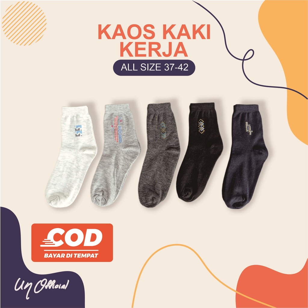 Kaos Kaki Pria Dewasa Kerja Kantoran - Tebal Motif dan Polos