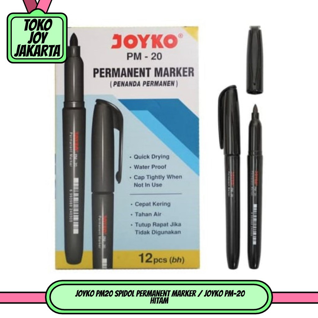 

Joyko PM20 Spidol Permanent Marker / Joyko PM-20 Hitam