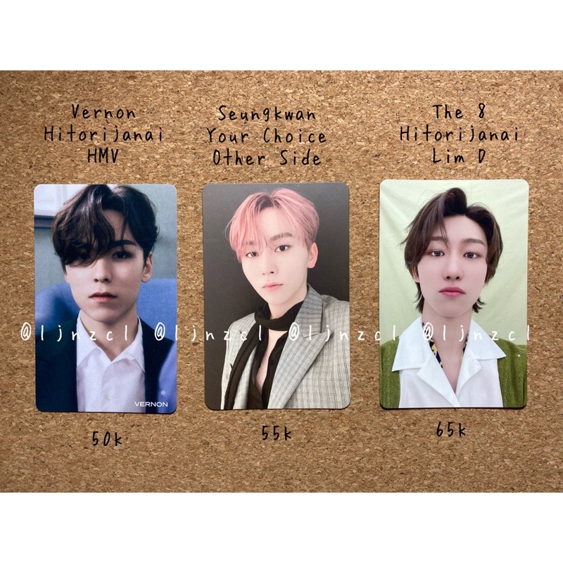 [READY] Seventeen Photocard PC Hitorijanai Vernon HMV The 8 Mingjao Lim D Your Choice Seungkwan Othe