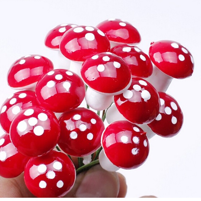 10pcs Miniatur Jamur Untuk Dekorasi Taman Peri Rumah Boneka Diy