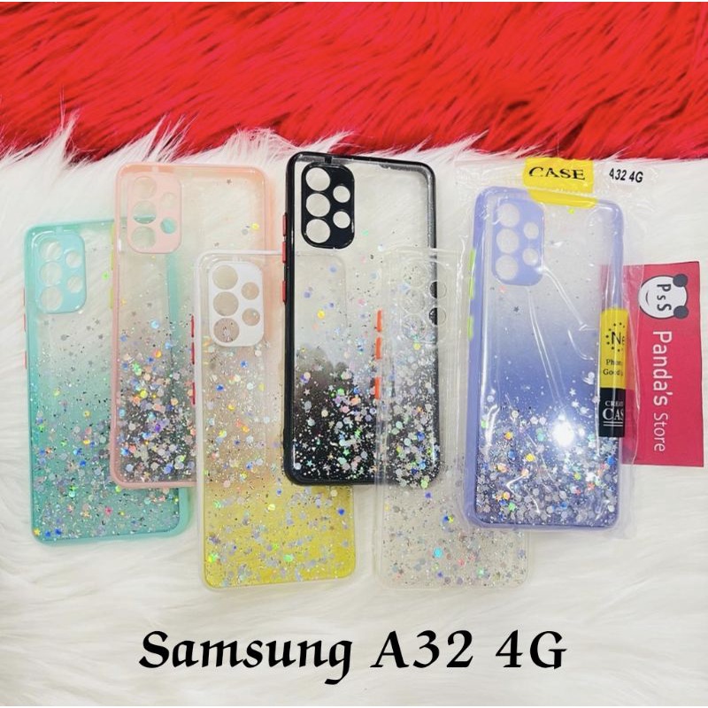 Glitter Case Samsung A32 4G Funny Color Dengan Pelindung Kamera (PsS)