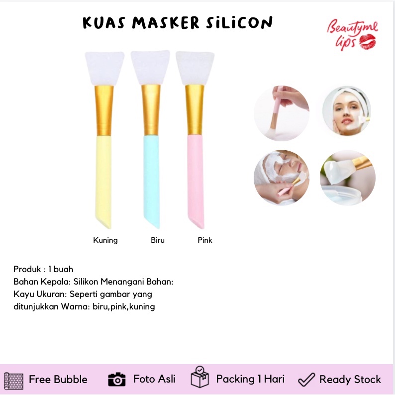 KUAS MASKER SILIKON KUAS MASKER BENING Make Up Brush Brush MAKEUP FACIAL SKIN KUAS SPATULA